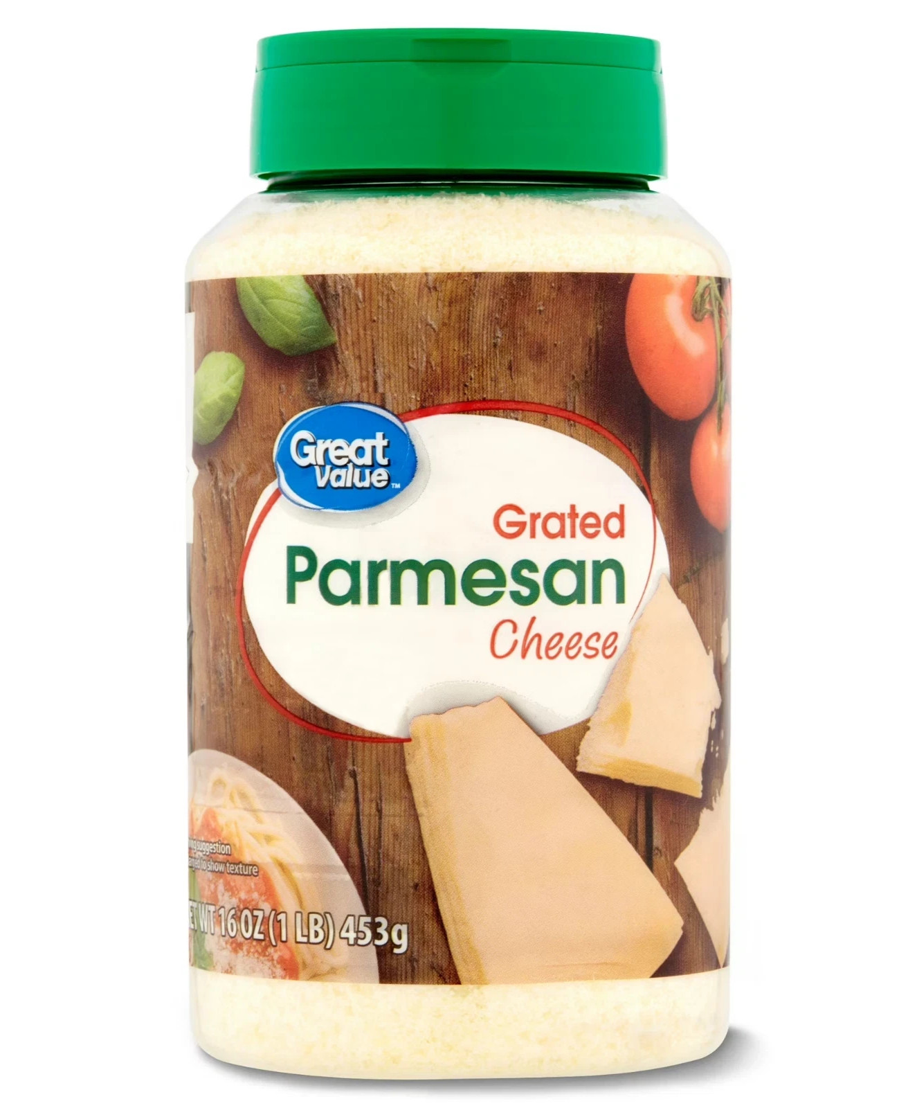 Great Value Grated Parmesan Cheese, 16 oz Bottle