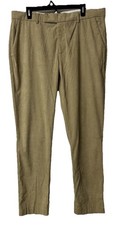 NWT Boohoo Man Mens Skinny Fit Tailored Corduroy Beige Trousers Pants Size 36x31