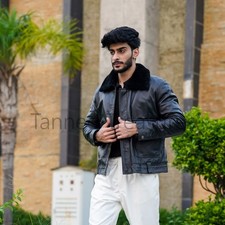 Premium Mens Black Leather Jacket 100 Genuine Lambskin Handmade Slim Fit Luxury