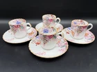 Spode Chelsea Garden Demitasse Cup Saucer Sets (Set of 4) Bone China England