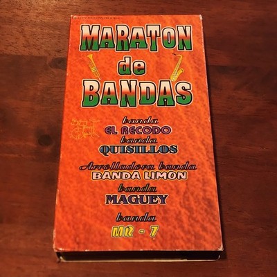 VHS MARATON DE BANDAS - BANDA EL RECODO, QUISILLOS, MR-7, MAGUEY, LIMON 1997-98