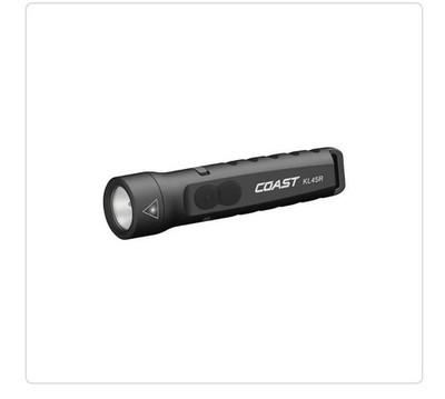 Coast KL45R, 225 Lumens Rechargeable LED Flashlight with Laser Pointer