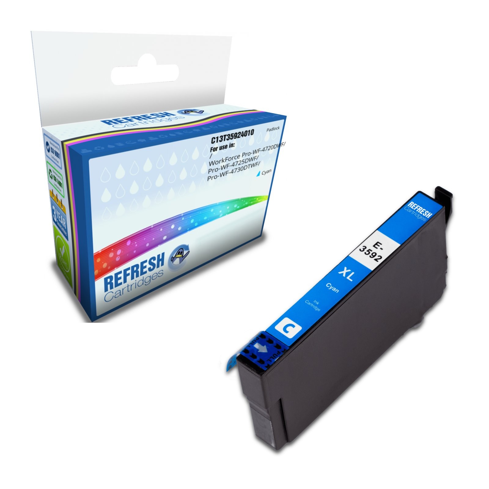 Refresh Cartridges Cyan C13T35924010 Ink Compatible With Epson Printers