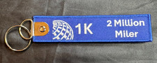 UNITED AIRLINES - One "1K  2 Million Miler" -  Luggage or Key Tag - Embroidered