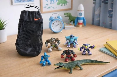 LOT FIGURINES GORMITI ❤️ DIVERS PEUPLES GIOCHI PREZIOSI + CROCODILE + SAC NIKE - Photo 1/4