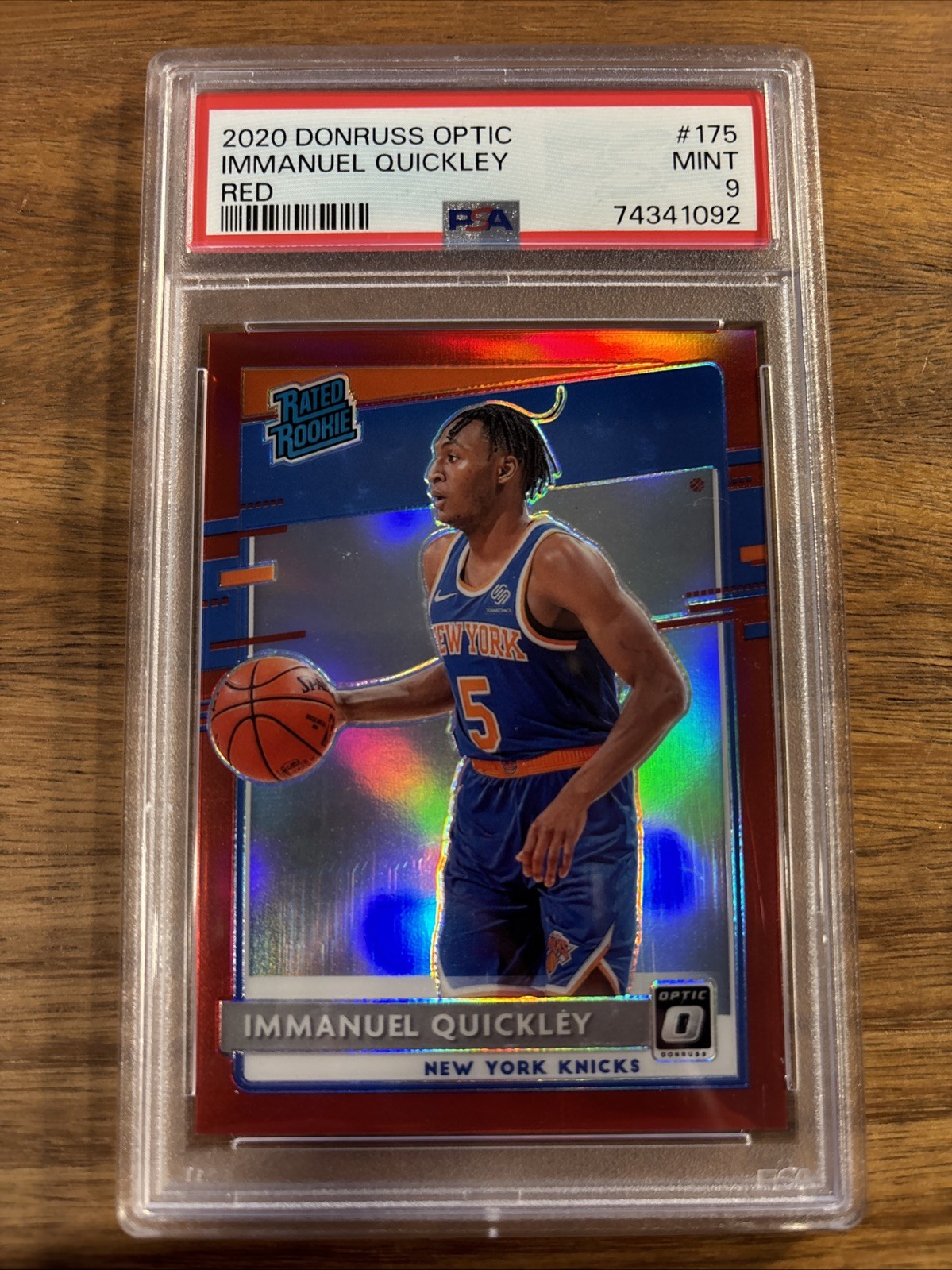 2020 PANINI DONRUSS OPTIC RED #175 IMMANUEL QUICKLEY /99 PSA 9 Raptors