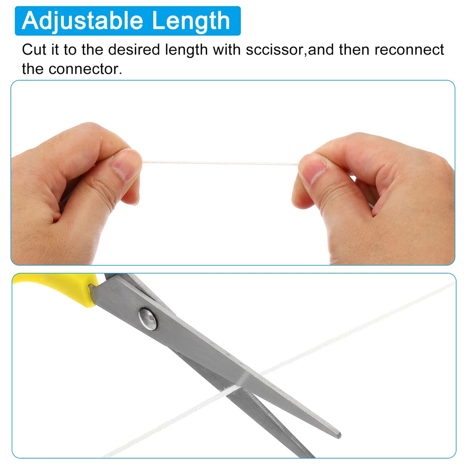 1.5M 4.9ft Ceiling Fan Pull Chain Extender, 6 Pcs with Ball Pendant, Gold Tone - Image 4 of 4