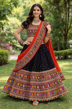Gujarati Chaniya Choli for Navratri  Traditional Garba Lehenga Set