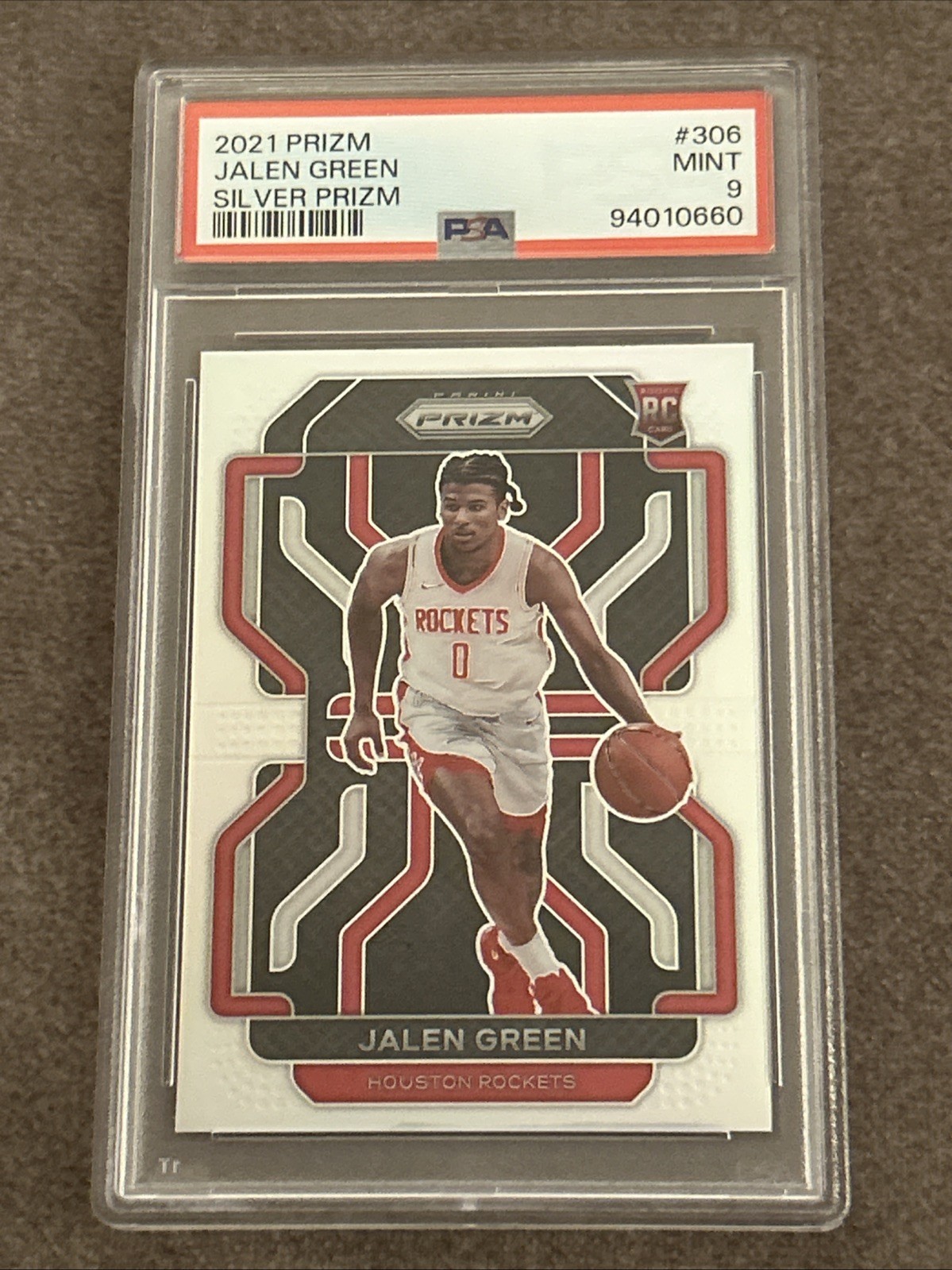 JALEN GREEN 2021-22 Prizm #306 Silver Prizm PSA 9 MINT Rookie RC ROCKETS SUNS
