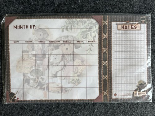 Calendario mensile perpetuo frigorifero magnetico vintage collezione BOYDS Bears - Foto 1 di 16