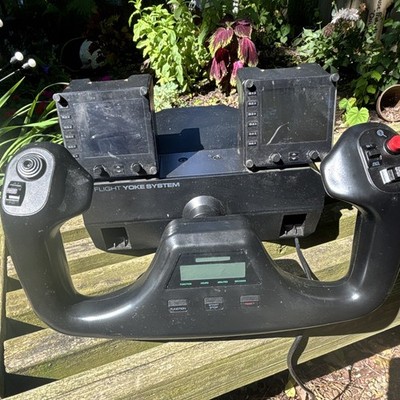 Logitech Flight Yoke System USB Wired PC Controller, Black (J-U0004)