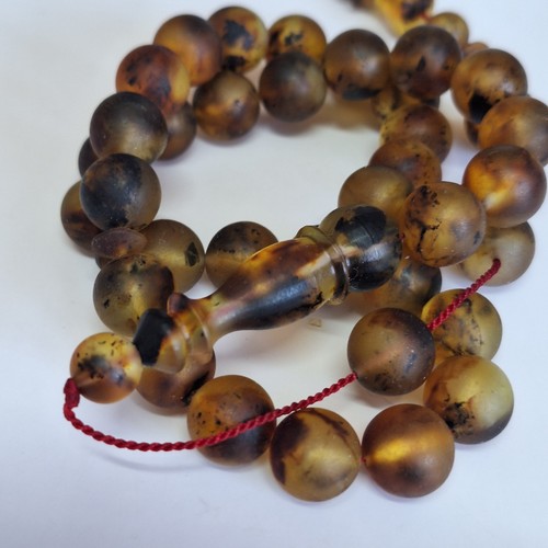 📿Amber Beads Rosary AMBER ROSARY Misbah Tasbih 33 round amber beads 33g11.2mm📿 - Picture 8 of 24