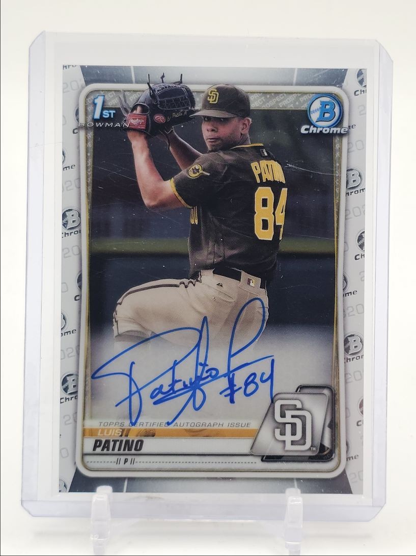 LUIS PATINO 2020 BOWMAN CHROME 1ST AUTOGRAPH PADRES #CPA-LP AUTO Q5747