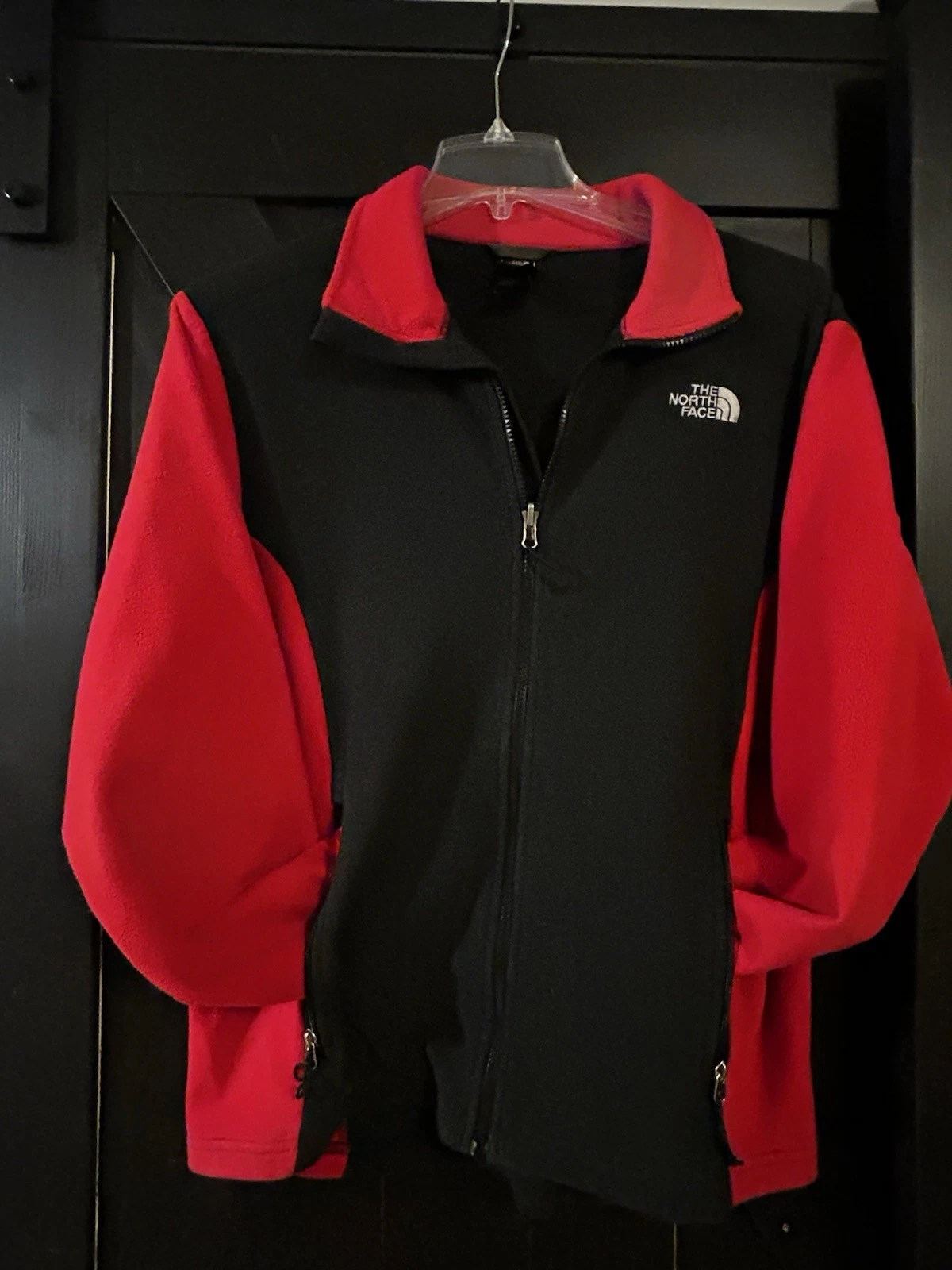 Men’s The North Face Fleece Jacket Red/Black Size Large