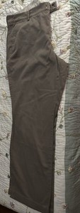 Dockers Women’s Plus 24W Stretch Twill Solid Brown Chino Pants Pockets 29"inseam