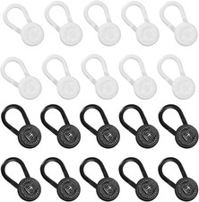 24 Elastic Collar Extenders: Button Extender Neck Extensions for Shirts, Pants,