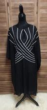 Gottex Luxury Resort Black Palme D'or Robe Swim Cover Up Tunic Adjustable XL