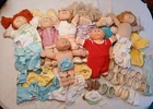 Vintage Estate Lot 8 Cabbage Patch Kid Dolls w/ Clothing Clothes + Shoes Outfits