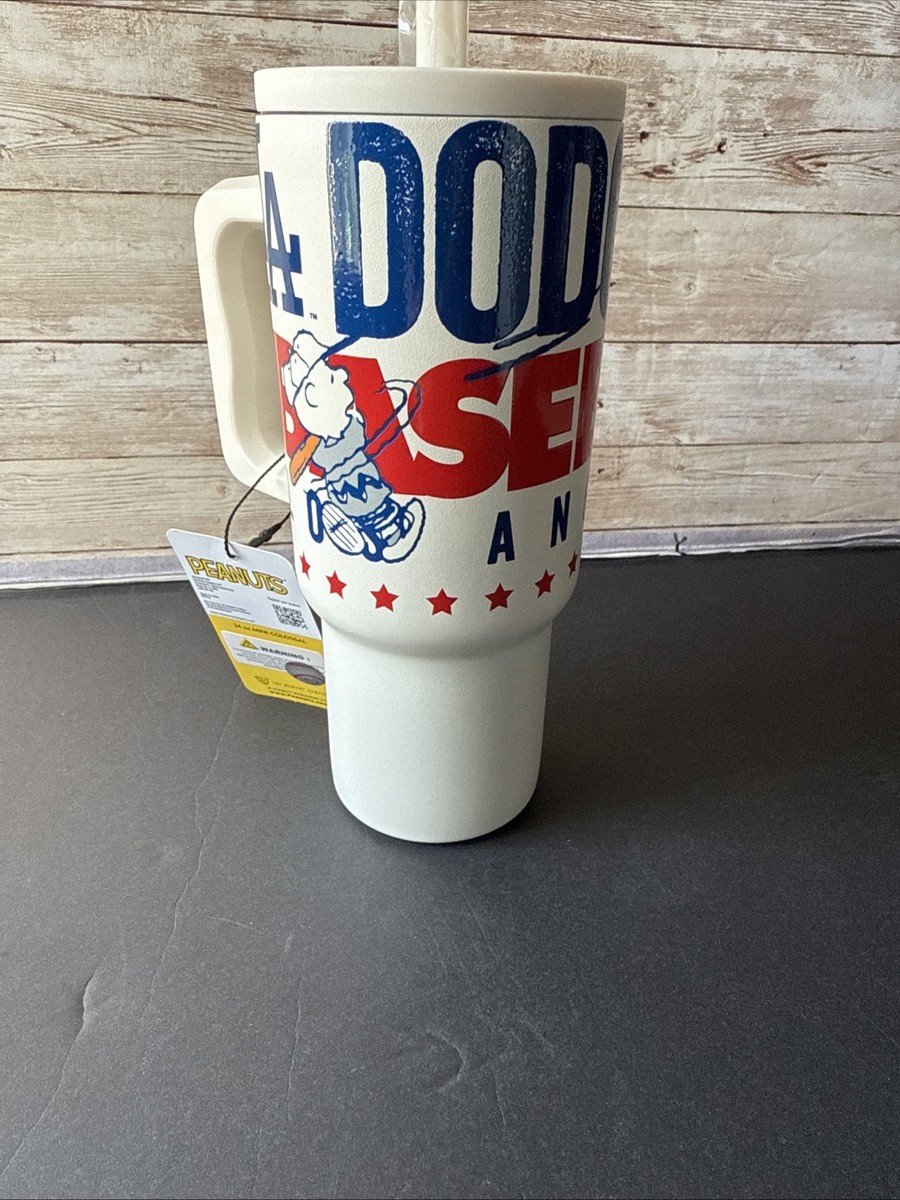 NWT LA Los Angeles Dodgers Peanuts Charlie Brown 24oz Mini