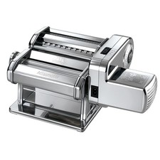 Atlasmotor Macchina Pasta con Motore 100 W Alluminio Acciaio Cromato Linea Basic