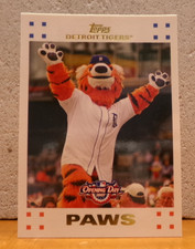 VERY COOL BASEBALL CARD MASCOTS SUBSET DETROIT TIGERS PAWS