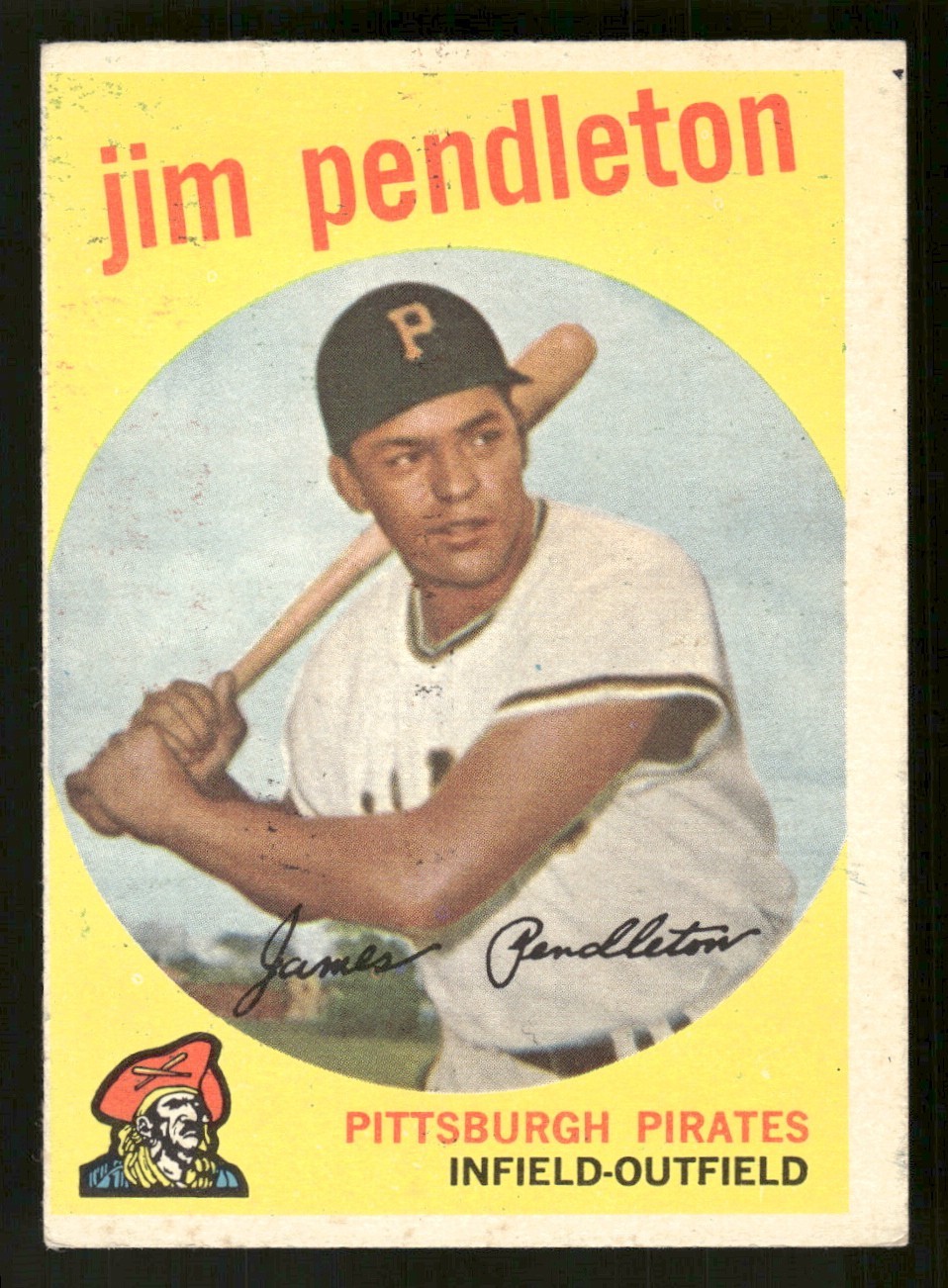 1959 Topps Baseball Card #174 Jim Pendleton