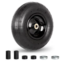 GICOOL 4.00-6 Pneumatic Tire and Wheel 13" Replacement for Wheelbarrow Cart
