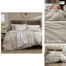 Bedsure Textured Duvet Cover King Size, Soft Breathable Comforter Cover All