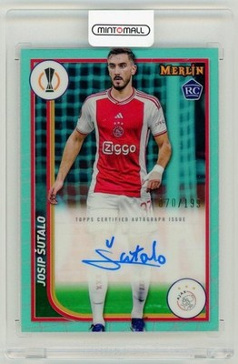 2023-24 Topps Merlin Josip Sutalo Autographs Aqua Refractors /199