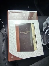 Spiritual Growth Bible Brown & Tan Faux Leather by Not Available (2021, Leather)