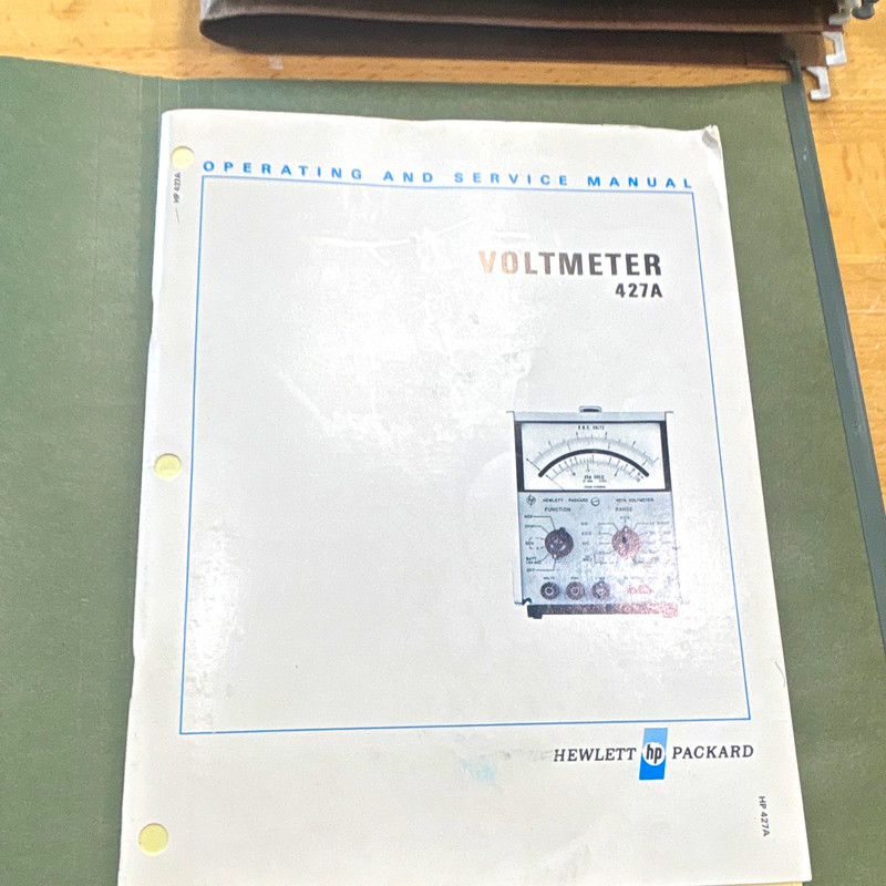 Hewlett-Packard HP Model 427A Voltmeter Operating & Service Manual Printed 1970