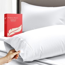 100 Egyptian Cotton Pillowcases Standard Size Set of 2 - Luxury Soft Premium