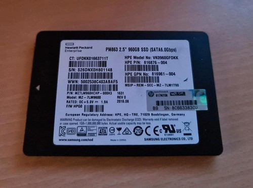HP VK0960GFDKK Samsung PM863 2.5" 960GB SATA (1TB) SSD Festplatte