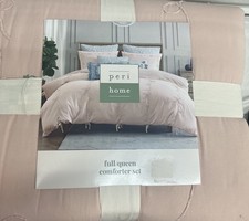 Peri Home Full/Queen 3 Piece Comforter Set Pink Bow Pattern Bedroom