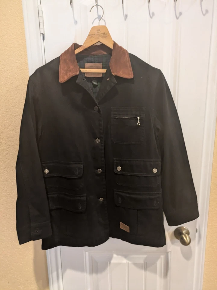 Chaqueta de Caza Ralph Lauren L Negra RRL Utilidad Polo Cuero Tareas Western Foto 3 de 4