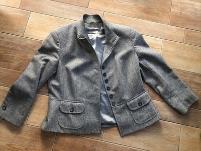 Jobis Exklusiver Damen Blazer Tracht Jacke Gr.42 grau Chic Cashmere+ Schurwolle