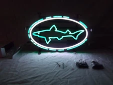 Dogfish head wall / Shelf mount neon beer sign 14 1/2" wide, 9" high and 4" deep