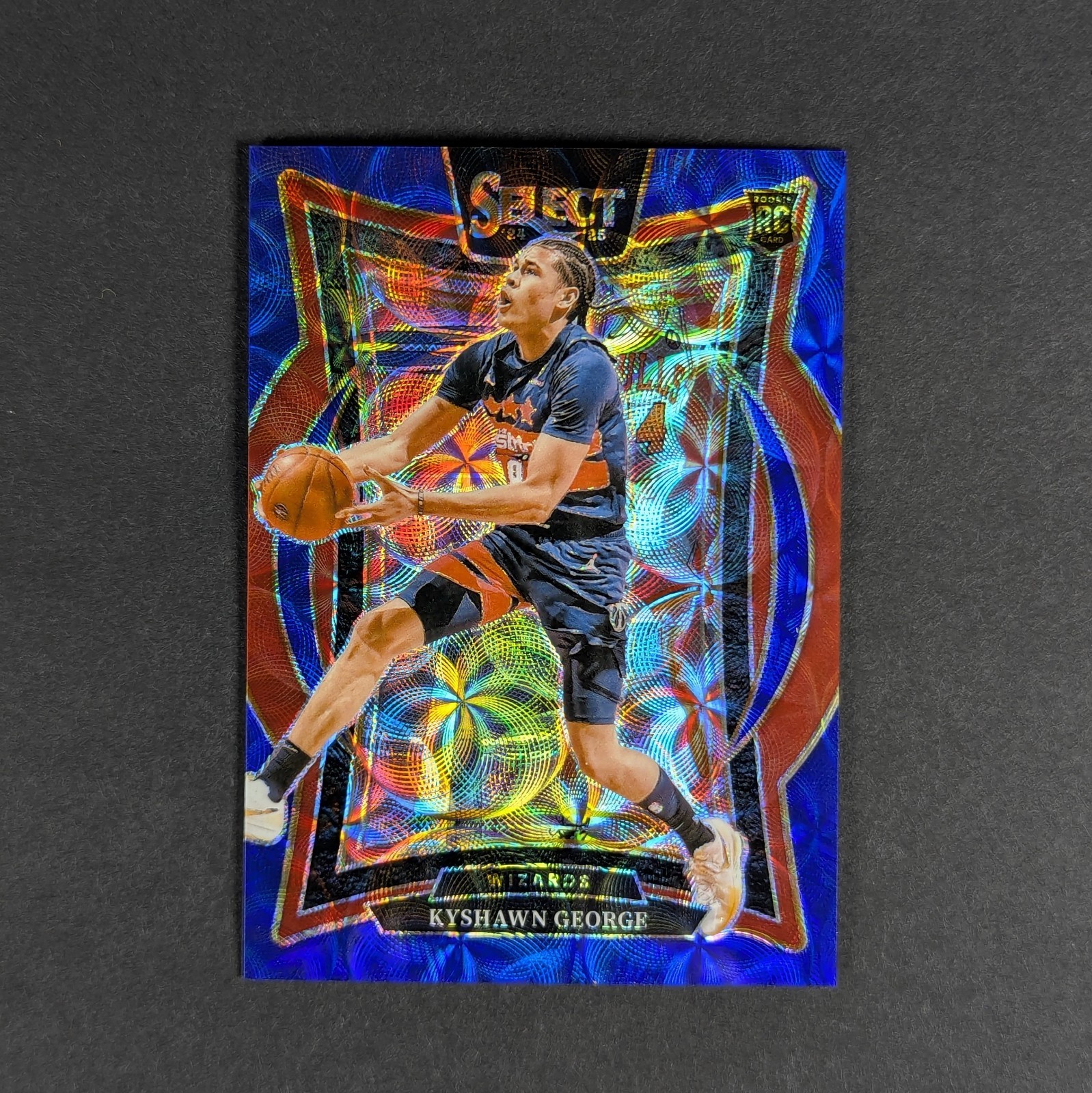 Kyshawn George 2024-25 Select Blue Scope Prizm /249 Rookie #85 Concourse RC