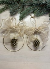 Vintage Style ornaments set 2  BRAND NEW