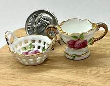 1:12 Reutter Porcelain Assorted Bowls Vases Dollhouse Miniature Decoration Read