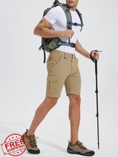 Mens Convertible Hiking Pants Quick Dry Water Resistant Zip Off Cargo