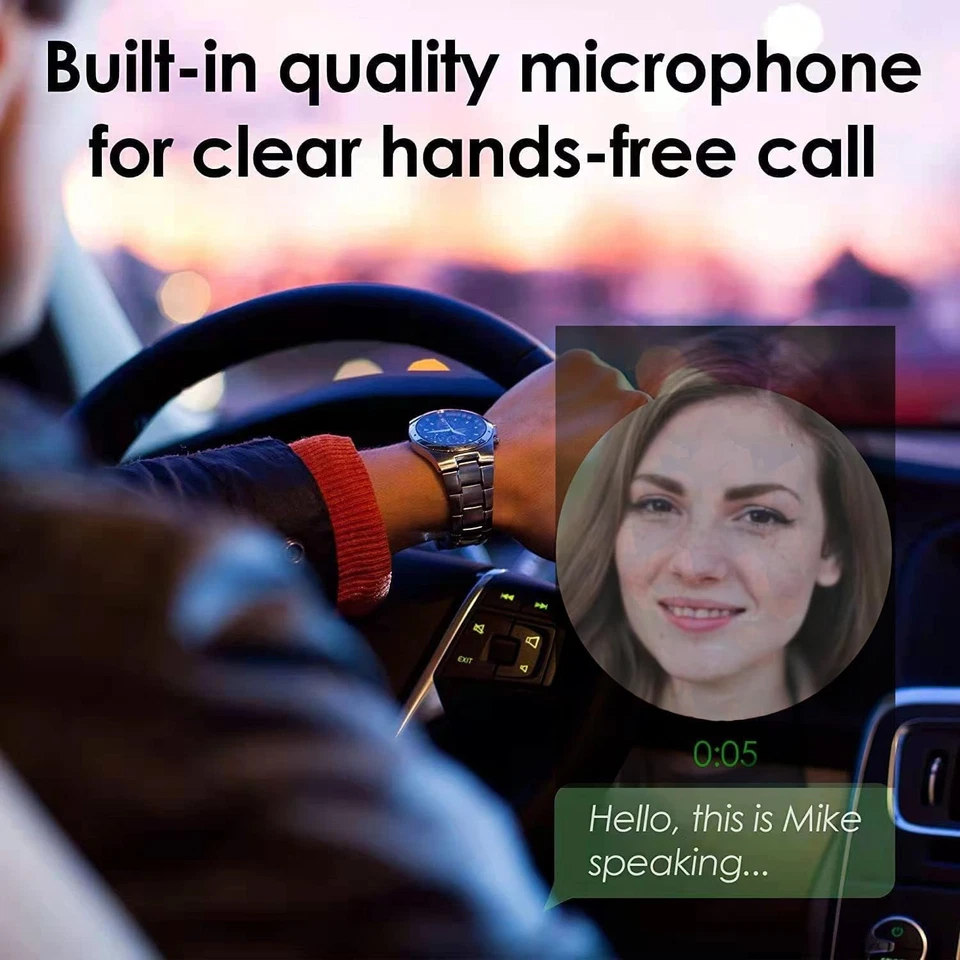 USA Aux to Bluetooth 5.1 Adapter 3.5mm Bluetooth Receiver Microphone for Car Lot - Image 3 of 4