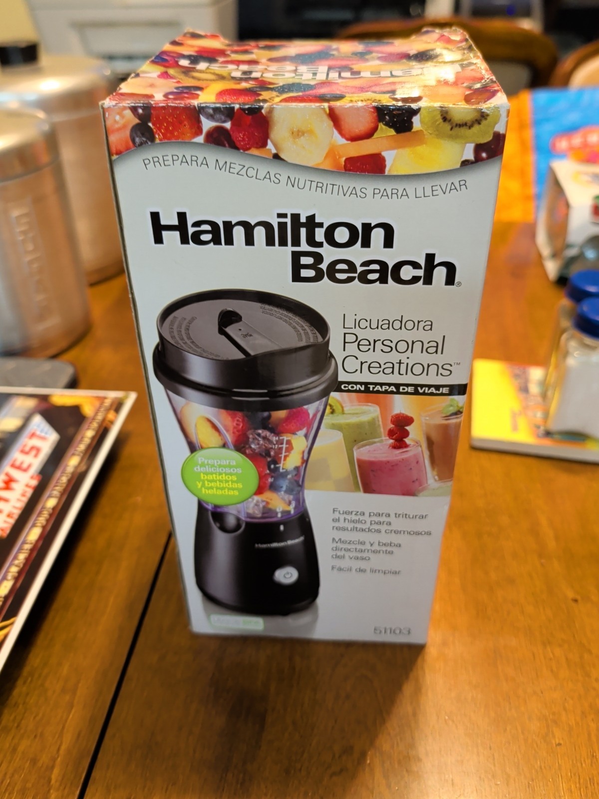 Hamilton Beach Personal Creations Blender with Travel Lid Bl