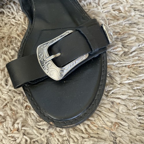 Zara Woman Sandals Shoes Size 37 Black Buckle Strappy Open Toe Pre-owned - Picture 3 of 6