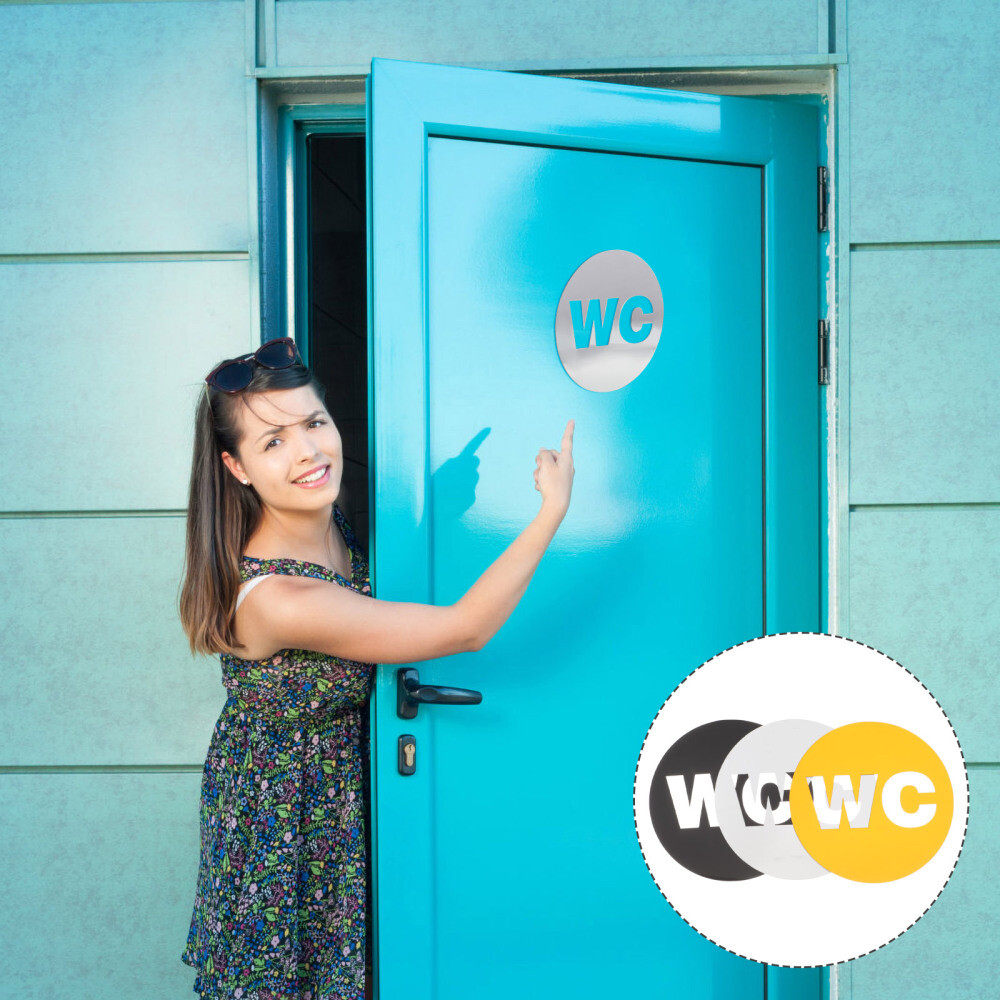 3 Pcs Unisex Bathroom Sign Door Symbol Signs Miss The Acrylic eBay