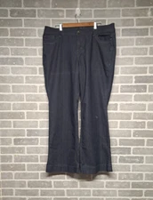 Lane Bryan Womens Straight Leg High Waist Dark Wash Jeans Size 20