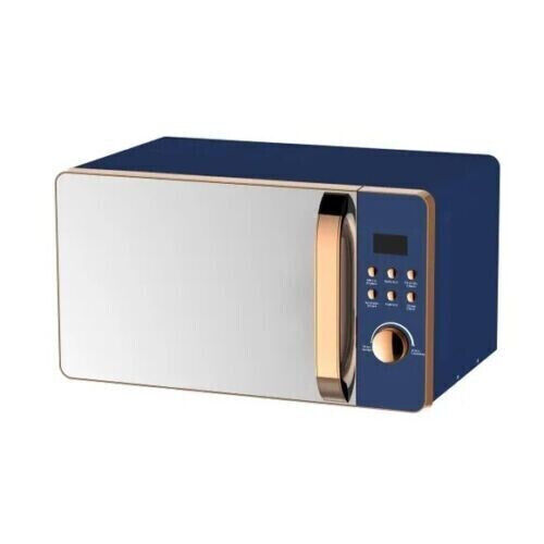 Stunning 20 Litre Digital Microwave Navy Blue/ Copper Accents 5 Power Settings - Picture 1 of 2