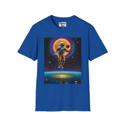 Cosmic Basketball Astronaut T Shirt – Space Sport Fantasy Galaxy Tee - Picture 50 of 61