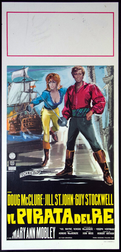 Locandina originale film Il pirata del re (1967) - Regia di Don Weis