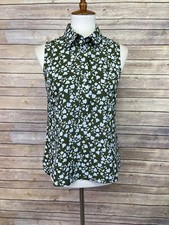 CAbi XS Keepsake Sleeveless Floral Print 100% Polyester Style #3614 Top Popover